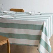 Gestreept tafelkleed in gecoat katoen, Hendaye