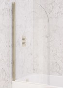 Eastbrook Designer badwand met ronde hoek 80x140cm messing geborsteld
