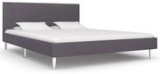 vidaXL Bedframe stof grijs 160x200 cm