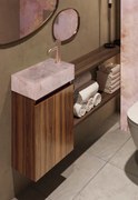 Fontana Pink Onyx toiletmeubel 40cm walnoot