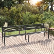 vidaXL Tuinbank dubbel 246 cm staal zwart