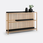 Console met latten in massief eik en metaal, Jac
