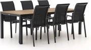 Diningset Bellagio | 6 personen polywood | Tuinset stapelbaar | 7-delig | Kees Smit Tuinmeubelen