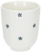 Beker met bloemetjes, organisch, porselein,Ø 7,6 cm