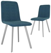 vidaXL Eetkamerstoelen 2 st fluweel blauw