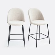 Set van 2 barstoelen in chiné, Nordie