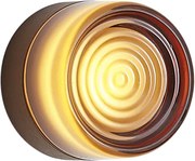 Design wandlamp donkerbrons met amber glas IP44 - Michele