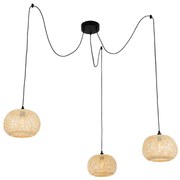 Oosterse buiten hanglamp bamboe 3-lichts IP44 - RafaelOosters E27 IP44 Buitenverlichting rond