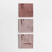 Set Van 3 Keukendoeken In Katoen Anellia Rode Ceder - Sklum