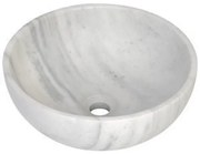 Plieger Round waskom - 38x38x13.6cm - marmer wit 1174003