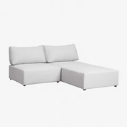 2-delige Modulaire Bank Met Kata Poef Stof Crème Beige - Sklum