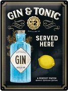 Metalen bord Gin & Tonic