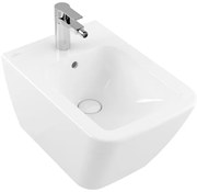 Villeroy & Boch Finion wandbidet 1 kraangat 37.5x56cm ceramic+ met overloop wit 446500r1
