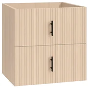 Muebles Raya onderkast ribbelfront 60cm met 2 softclose lades naturel eiken