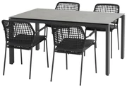 Goa Barista dining tuinset 160x95xH75 antraciet 5-delig Taste 4SO
