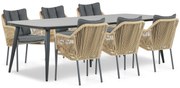Tuinset 6 personen 240 cm Aluminium/rope Taupe Lifestyle Garden Furniture Marbella/Vienna