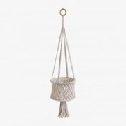 Macrame Hangende Plantenbak Mitridas Beige – Crème - Sklum