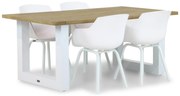 Tuinset 4 personen 180 cm Kunststof Wit Lifestyle Garden Furniture Salina/Talai