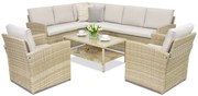 Monaco Hoek 7 Tuinpunt tuinmeubelen beige