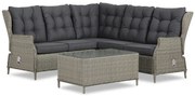 Hoek loungeset 5 personen Wicker Grijs  Garden Collections New Castle