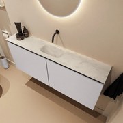 Mondiaz Ture DLux toiletmeubel 120cm cale met wastafel opalo midden zonder kraangat