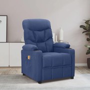 vidaXL Massagestoel verstelbaar stof blauw