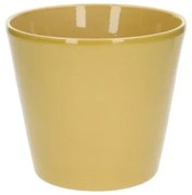 Bloempot, aardewerk, geel,Ø 17,5 cm