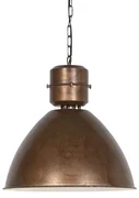 Eettafel / Eetkamer Industriële hanglamp roestbruin - Flynn Industriele / Industrie / Industrial E27 rond Binnenverlichting Lamp