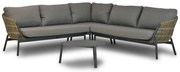 Hoek loungeset 5 personen Aluminium/wicker Taupe  Coco Nathan/Rimini