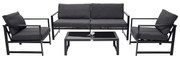 The Outsider Stoel-Bank Loungeset - Sara - Antraciet - Aluminium - The Outsider