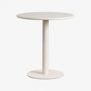 Ronde Metalen Keukentafel Ø70 Cm Mizzi Tapioca Beige - Sklum