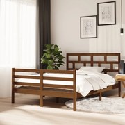 vidaXL Bedframe massief grenenhout honingbruin 140x200 cm