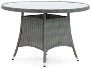 Dining Tuintafel Rond rond 120 cm Wicker Grijs Buckingham