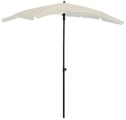 vidaXL Parasol met paal 200x130 cm zandkleurig