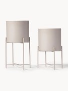 Plantenpotten Mina van metaal, 2-delig