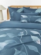 Katoensatijnen dekbedovertrek Marino met bloemenprint