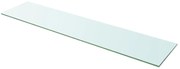 vidaXL Wandschap transparant 110x25 cm glas