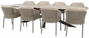 Taste by 4 Seasons Florence tuinset terre met Prado tafel met keramisch blad 300 cm Tuinset bruin weerbestendig