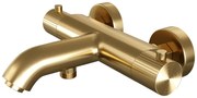 Brauer Stripe thermostatische badkraan messing geborsteld PVD