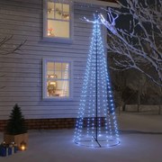 vidaXL Kegelkerstboom 310 LED's blauw 100x300 cm