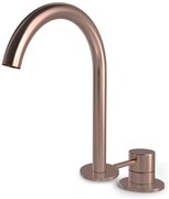 Hotbath Buddy 2-gats hoge wastafelkraan geborsteld koper PVD