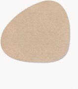 Handgemaakte asymmetrische leren onderzetters Curve, 4-delig