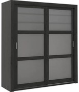 Goossens Excellent Kledingkast Duo, 200 cm breed, 223 cm hoog, 2 x 3 glaspaneel schuifdeuren