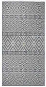 vidaXL Buitenkleed met patroon platgeweven 100x200 cm blauw