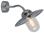 Buiten wandlamp zink met glas IP44 - Munich Landelijk / Rustiek, Retro E27 IP44 Buitenverlichting bol / globe / rond rond