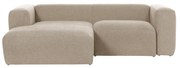 Kave Home Blok Moderne Hoekbank 240 Cm Uni Beige Chaise Longue Links