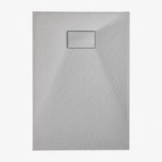 Rechthoekige Antislip En Extra Platte Smc-hars Douchebak Soho Grijs – Koel & 90 X 70 Cm - Sklum