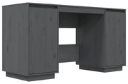 vidaXL Bureau 140x50x75 cm massief grenenhout grijs