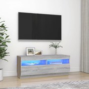 vidaXL Tv-meubel met LED-verlichting 100x35x40 cm grijs sonoma eiken