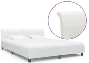 vidaXL Bedframe kunstleer wit 160x200 cm